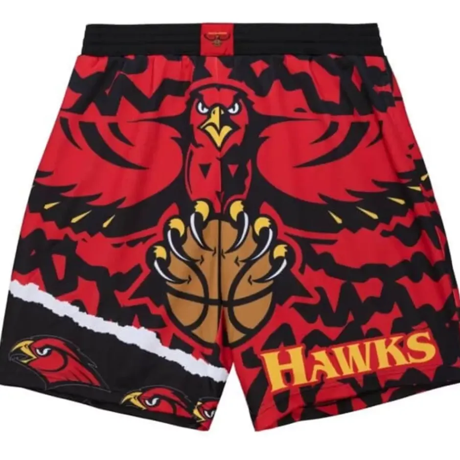 Men Mitchell & Ness Shorts-Jumbotron 2.0 Sublimated Shorts Atlanta Hawks