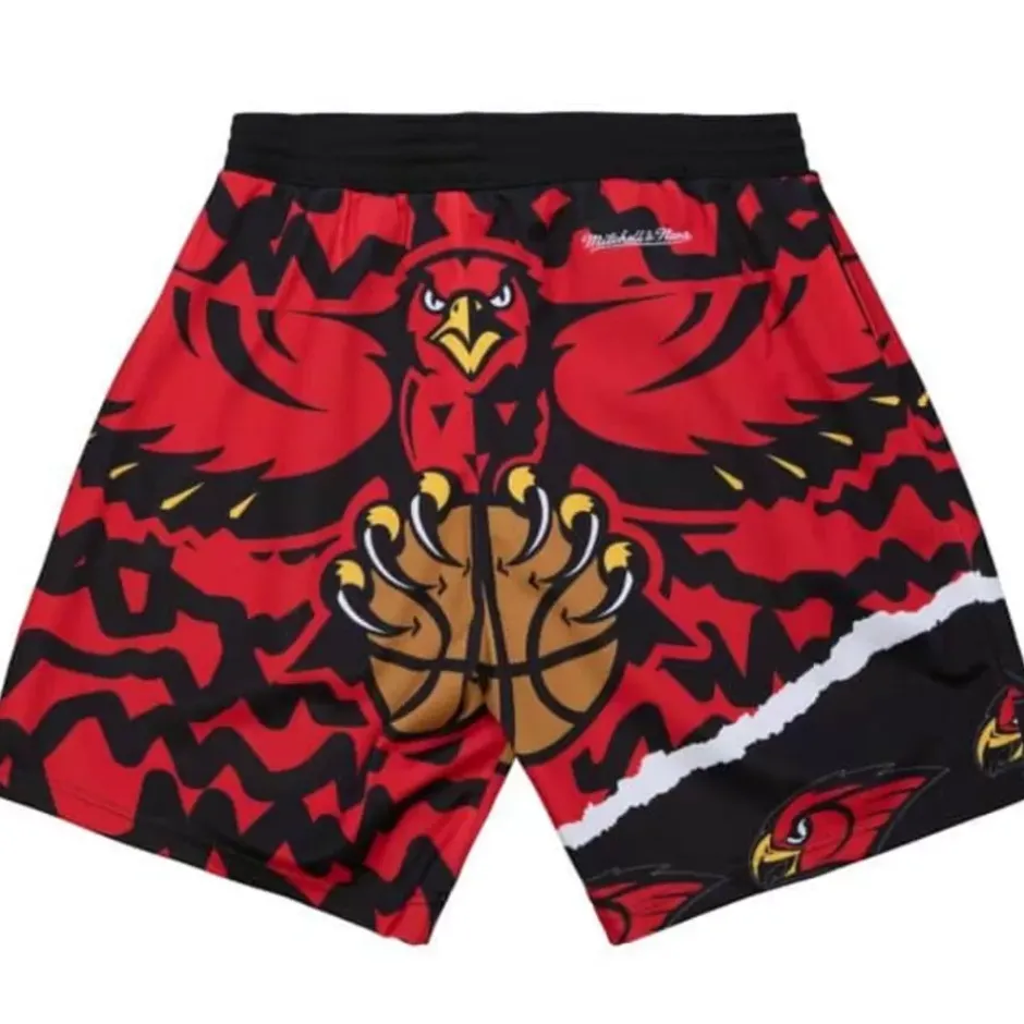 Men Mitchell & Ness Shorts-Jumbotron 2.0 Sublimated Shorts Atlanta Hawks