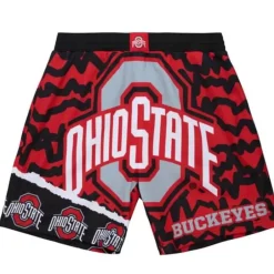 Men Mitchell & Ness Shorts-Jumbotron 2.0 Sublimated Shorts Ohio State