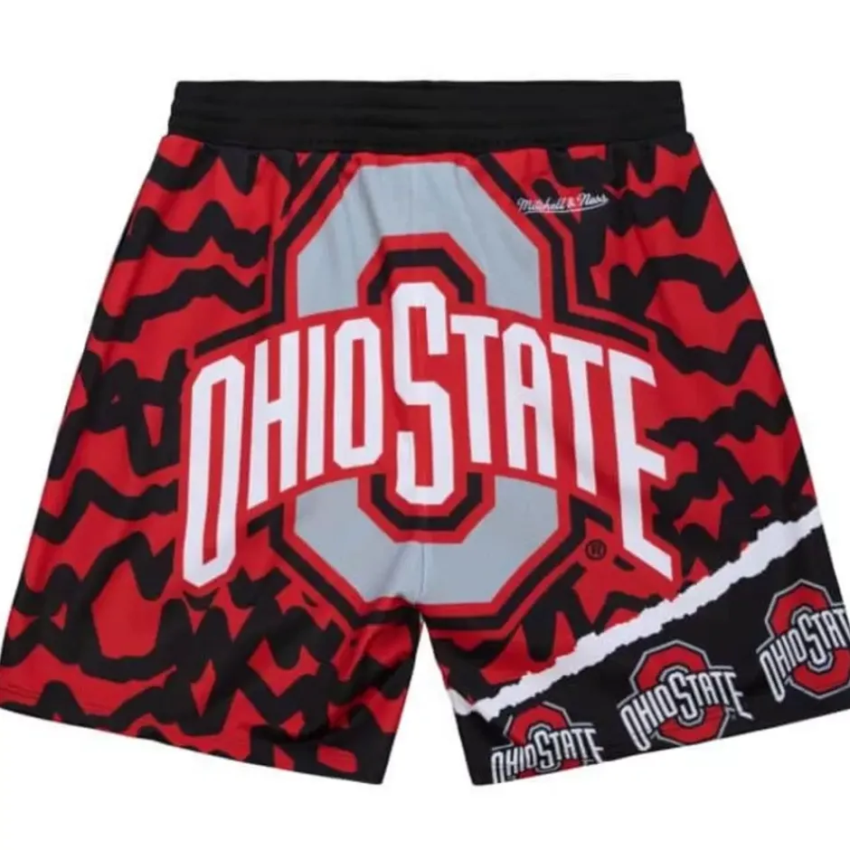 Men Mitchell & Ness Shorts-Jumbotron 2.0 Sublimated Shorts Ohio State
