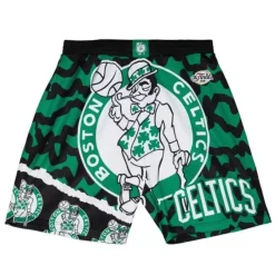 Men Mitchell & Ness Shorts-Jumbotron 2.0 Sublimated Shorts Boston Celtics