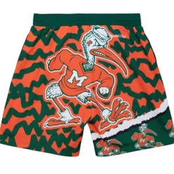 Men Mitchell & Ness Shorts-Jumbotron 2.0 Sublimated Shorts University Of Miami