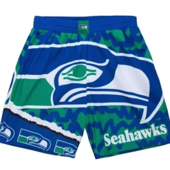 Men Mitchell & Ness Shorts-Jumbotron 2.0 Sublimated Shorts Seattle Seahawks