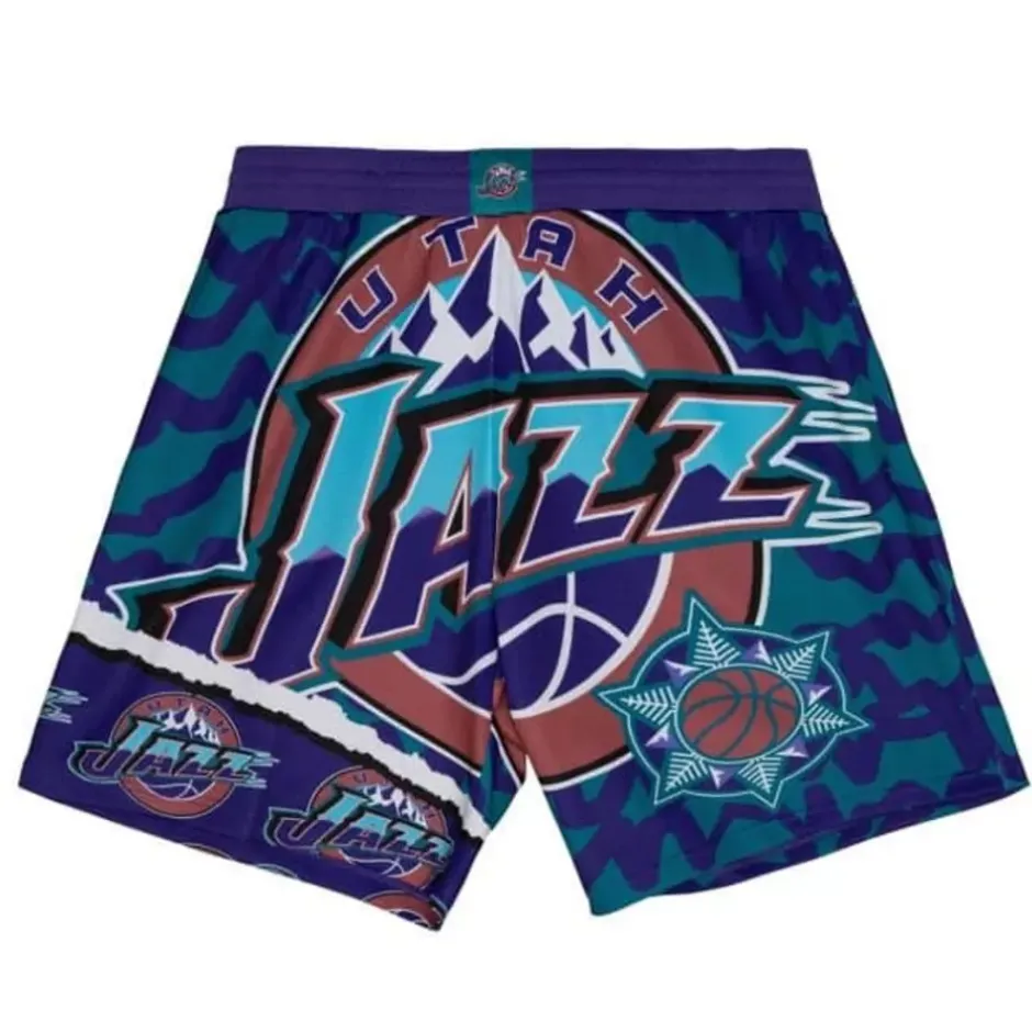 Men Mitchell & Ness Shorts-Jumbotron 2.0 Sublimated Shorts Utah Jazz