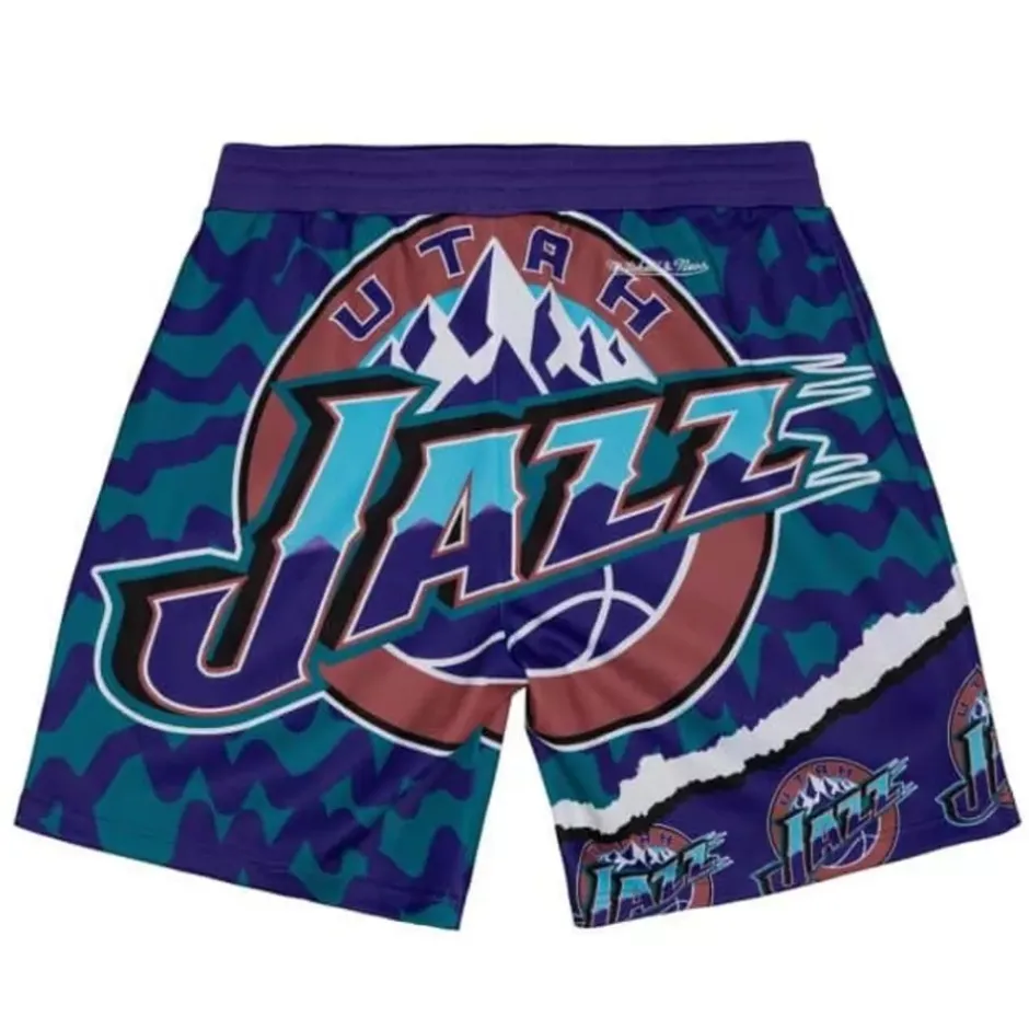 Men Mitchell & Ness Shorts-Jumbotron 2.0 Sublimated Shorts Utah Jazz