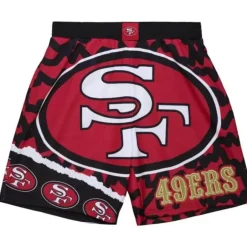 Men Mitchell & Ness Shorts-Jumbotron 2.0 Sublimated Shorts San Francisco 49Ers
