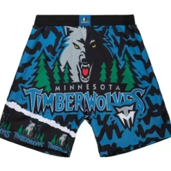 Men Mitchell & Ness Shorts-Jumbotron 2.0 Sublimated Shorts Minnesota Timberwolves
