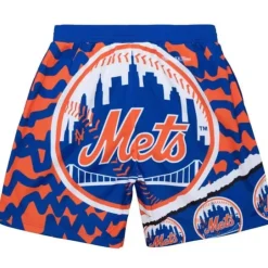 Men Mitchell & Ness Shorts-Jumbotron 2.0 Sublimated Shorts New York Mets