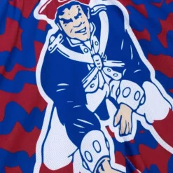 Men Mitchell & Ness Shorts-Jumbotron 2.0 Sublimated Shorts New England Patriots