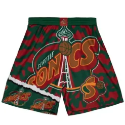 Men Mitchell & Ness Shorts-Jumbotron 2.0 Sublimated Shorts Seattle Supersonics