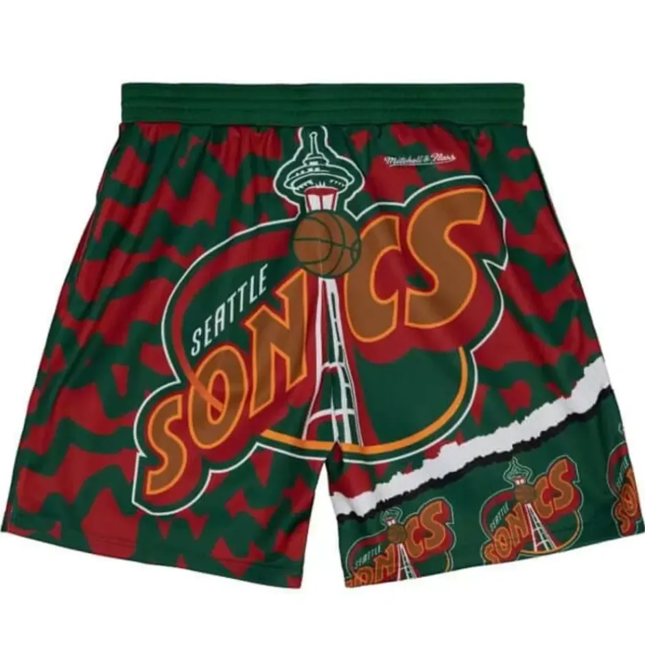 Men Mitchell & Ness Shorts-Jumbotron 2.0 Sublimated Shorts Seattle Supersonics