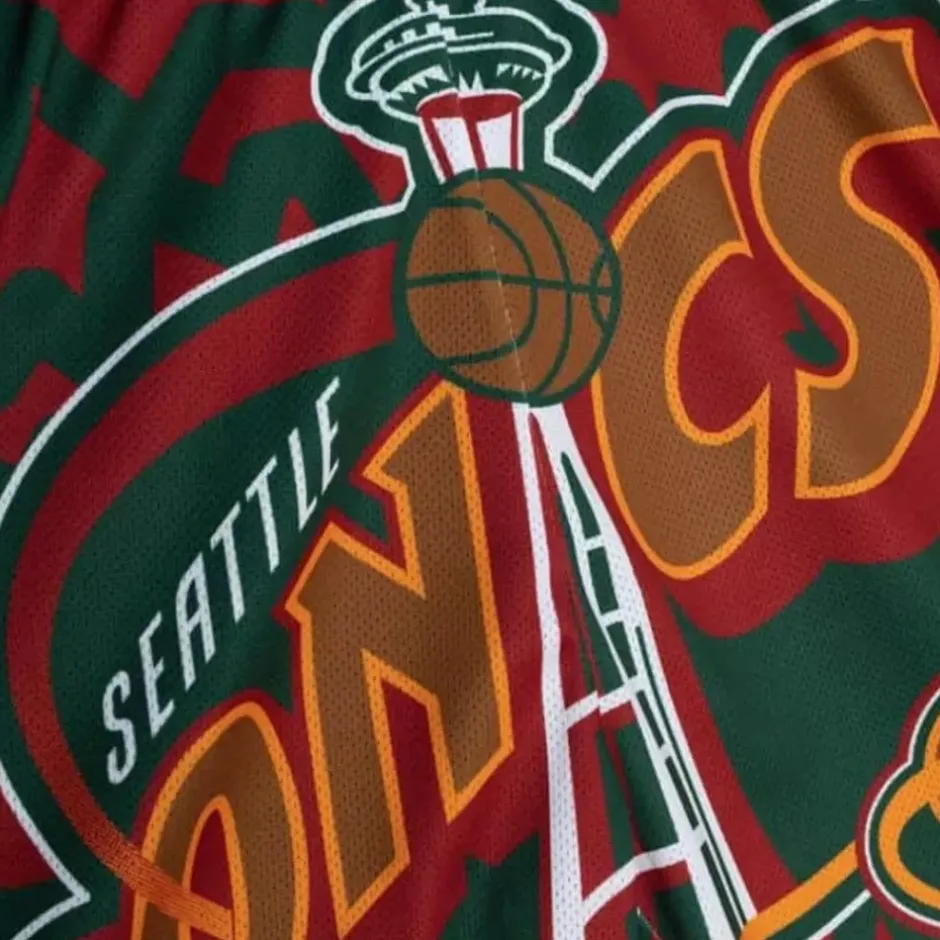 Men Mitchell & Ness Shorts-Jumbotron 2.0 Sublimated Shorts Seattle Supersonics