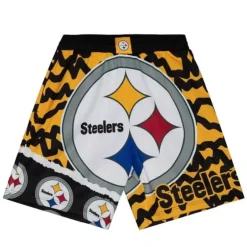 Men Mitchell & Ness Shorts-Jumbotron 2.0 Sublimated Shorts Pittsburgh Steelers