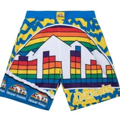 Men Mitchell & Ness Shorts-Jumbotron 2.0 Sublimated Shorts Denver Nuggets