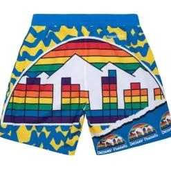 Men Mitchell & Ness Shorts-Jumbotron 2.0 Sublimated Shorts Denver Nuggets