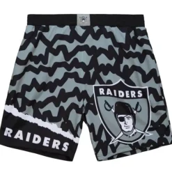 Men Mitchell & Ness Shorts-Jumbotron 2.0 Sublimated Shorts Oakland Raiders