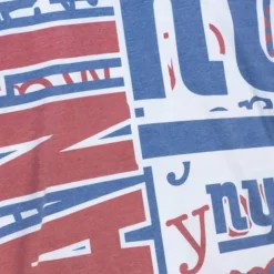 Men Mitchell & Ness T-Shirts & Tops-Jumbotron 2.0 Sublimated Ss Tee New York Giants