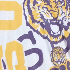 Men Mitchell & Ness T-Shirts & Tops-Jumbotron 2.0 Sublimated Ss Tee Louisiana State University