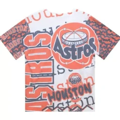 Men Mitchell & Ness T-Shirts & Tops-Jumbotron 2.0 Sublimated Ss Tee Houston Astros