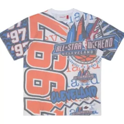 Men Mitchell & Ness T-Shirts & Tops-Jumbotron 2.0 Sublimated S/S Tee All Star 1997-98