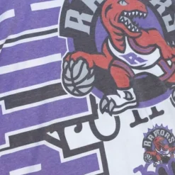 Men Mitchell & Ness T-Shirts & Tops-Jumbotron 2.0 Sublimated Ss Tee Toronto Raptors