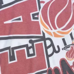 Men Mitchell & Ness T-Shirts & Tops-Jumbotron 2.0 Sublimated Ss Tee Miami Heat