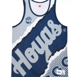 Men Mitchell & Ness T-Shirts & Tops-Jumbotron 2.0 Sublimated Tank Georgetown University
