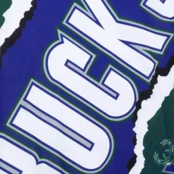 Men Mitchell & Ness T-Shirts & Tops-Jumbotron 2.0 Sublimated Tank Milwaukee Bucks