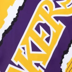 Men Mitchell & Ness T-Shirts & Tops-Jumbotron 2.0 Sublimated Tank Los Angeles Lakers