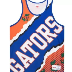 Men Mitchell & Ness T-Shirts & Tops-Jumbotron 2.0 Sublimated Tank University Of Florida