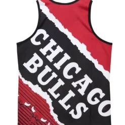 Men Mitchell & Ness T-Shirts & Tops-Jumbotron 2.0 Sublimated Tank Chicago Bulls