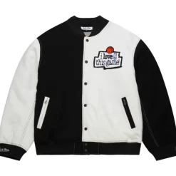 Men Mitchell & Ness Jackets & Outerwear-Just Don I Love This Game Wool Jacket Branded
