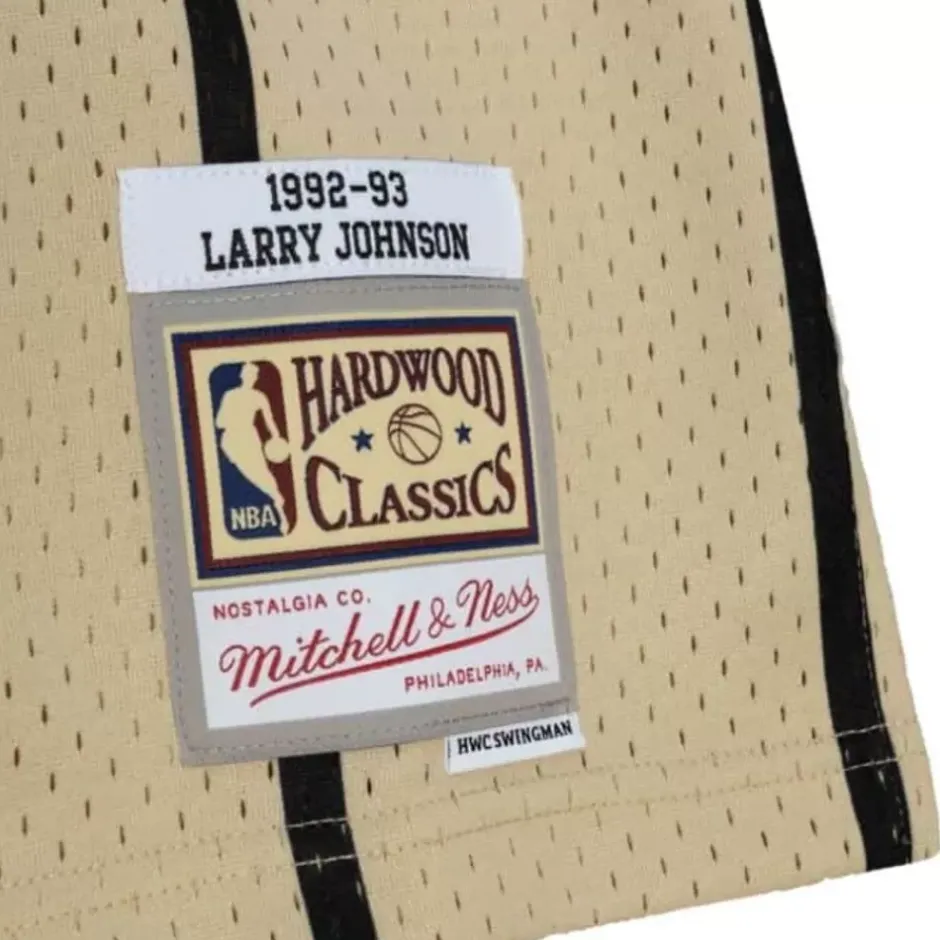 Mitchell & Ness Nba Swingman-Khaki Black Swingman Larry Johnson Charlotte Hornets 1992-93 Jersey