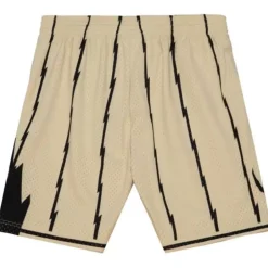 Men Mitchell & Ness Shorts-Khaki Black Swingman Toronto Raptors 1998-99 Shorts