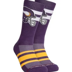 Woman Mitchell & Ness Accessories-Lateral Crew Socks Minnesota Vikings