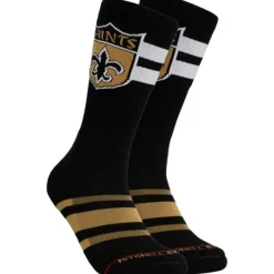 Woman Mitchell & Ness Accessories-Lateral Crew Socks New Orleans Saints
