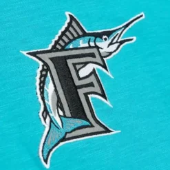 Men Mitchell & Ness T-Shirts & Tops-Legendary Slub Henley Florida Marlins