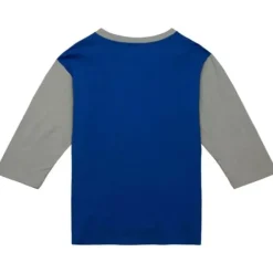 Men Mitchell & Ness T-Shirts & Tops-Legendary Slub Henley Los Angeles Dodgers