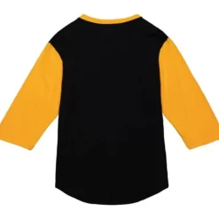 Men Mitchell & Ness T-Shirts & Tops-Legendary Slub Henley Pittsburgh Pirates