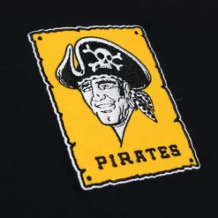 Men Mitchell & Ness T-Shirts & Tops-Legendary Slub Henley Pittsburgh Pirates