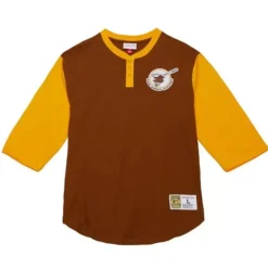 Men Mitchell & Ness T-Shirts & Tops-Legendary Slub Henley San Diego Padres