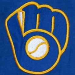 Men Mitchell & Ness T-Shirts & Tops-Legendary Slub Long Sleeve Hoodie Milwaukee Brewers