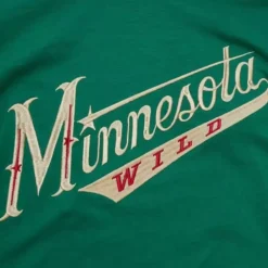 Men Mitchell & Ness Hoodies & Sweatshirts-Legendary Slub Long Sleeve Hoodie Minnesota Wild