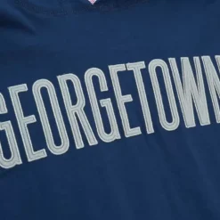 Men Mitchell & Ness T-Shirts & Tops-Legendary Slub Long Sleeve Hoodie Georgetown University