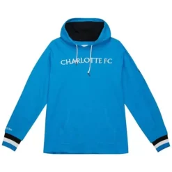 Men Mitchell & Ness T-Shirts & Tops-Legendary Slub Long Sleeve Hoodie Charlotte Fc