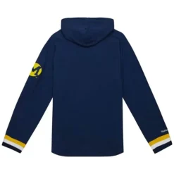 Men Mitchell & Ness T-Shirts & Tops-Legendary Slub Long Sleeve Hoodie University Of Michigan