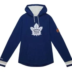Men Mitchell & Ness Hoodies & Sweatshirts-Legendary Slub Long Sleeve Hoodie Toronto Maple Leafs