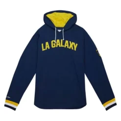 Men Mitchell & Ness T-Shirts & Tops-Legendary Slub Long Sleeve Hoodie Los Angeles Galaxy