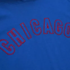 Men Mitchell & Ness T-Shirts & Tops-Legendary Slub Long Sleeve Hoodie Chicago Cubs