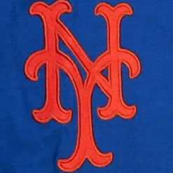 Men Mitchell & Ness T-Shirts & Tops-Legendary Slub Long Sleeve Hoodie New York Mets